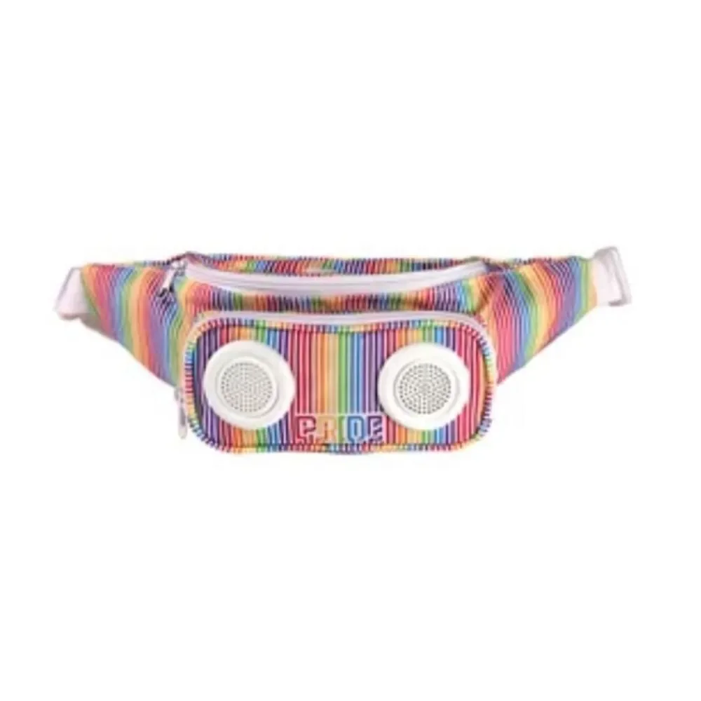 New in Box Pride Colorways Wireless Rainbow Fanny Pack Speakers